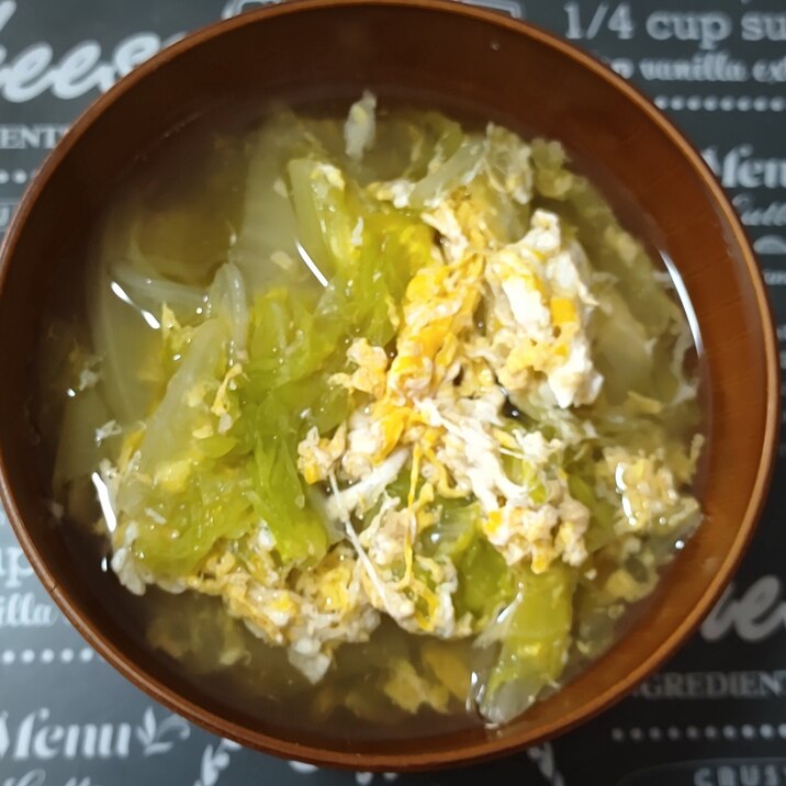 白菜と玉子の和風スープ